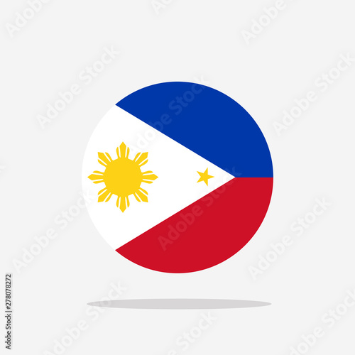 Philippine Flag icon sign template color editable. Philippine national symbol vector illustration for graphic and web design.