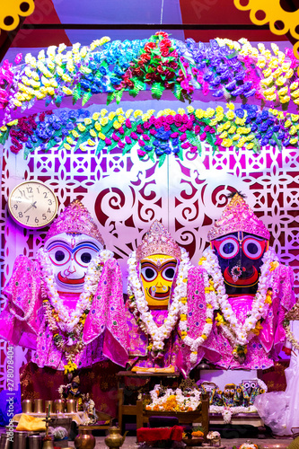Εκτύπωση καμβά Idols of God Jagannath,Balarama and Goddess Subhadra