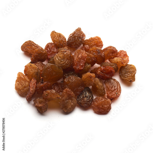 Classic raisins isolated pile