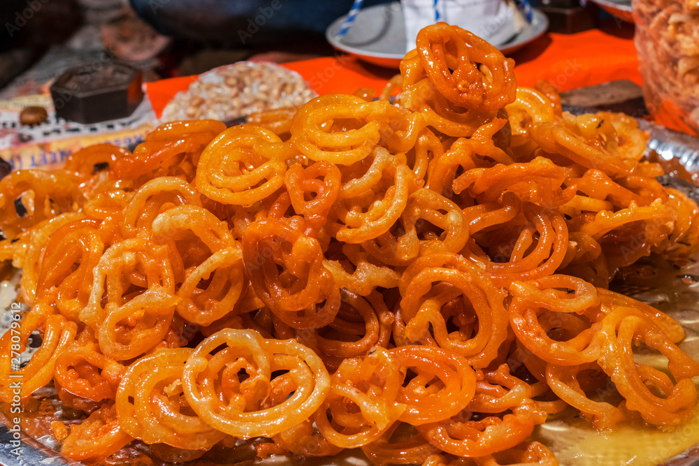 Jalebi is an Indian sweet and delicious food made of Maida flour and sugar syrup Jalebi is an Indian sweet and delicious food made of Maida flour and sugar syrup