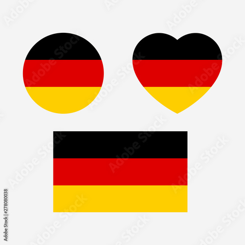 Germany Flag icon sign template color editable. Germany national symbol vector illustration for graphic and web design.