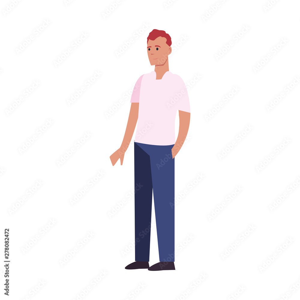 man happy young people on white background man happy young people on white background