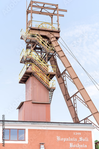 Obraz na płótnie Salt mine shaft in Bochnia (Poland) w salonie