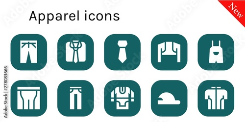 apparel icon set