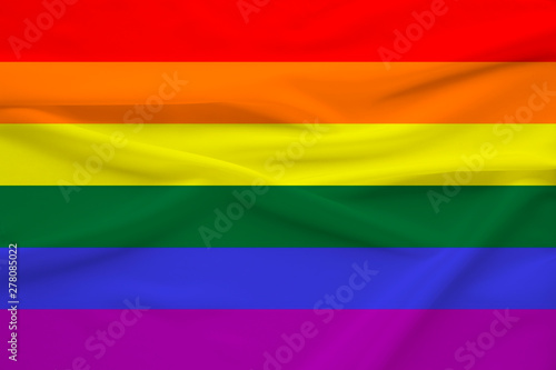 Quadro em tela LGBT rainbow flag, Pride flag, Freedom flag - the international symbol of the le