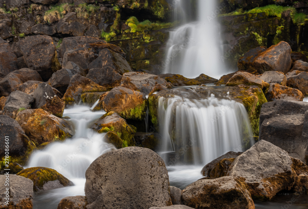 Fototapeta premium Oxararfoss Iceland Sulfur Moss 5993