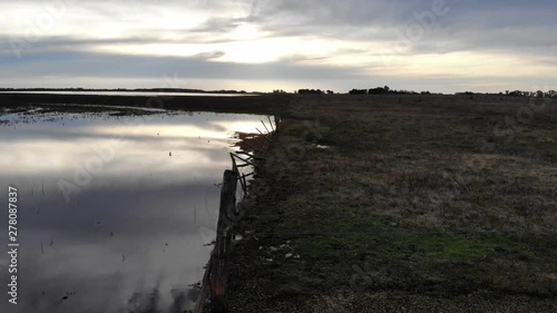 Sunset on lake
