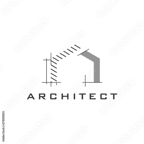 Architectural and construction design vector.Home concept symbol logo