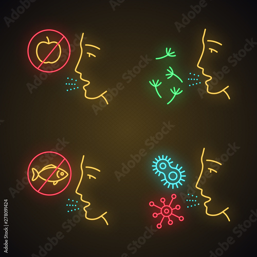 Allergies app icons set