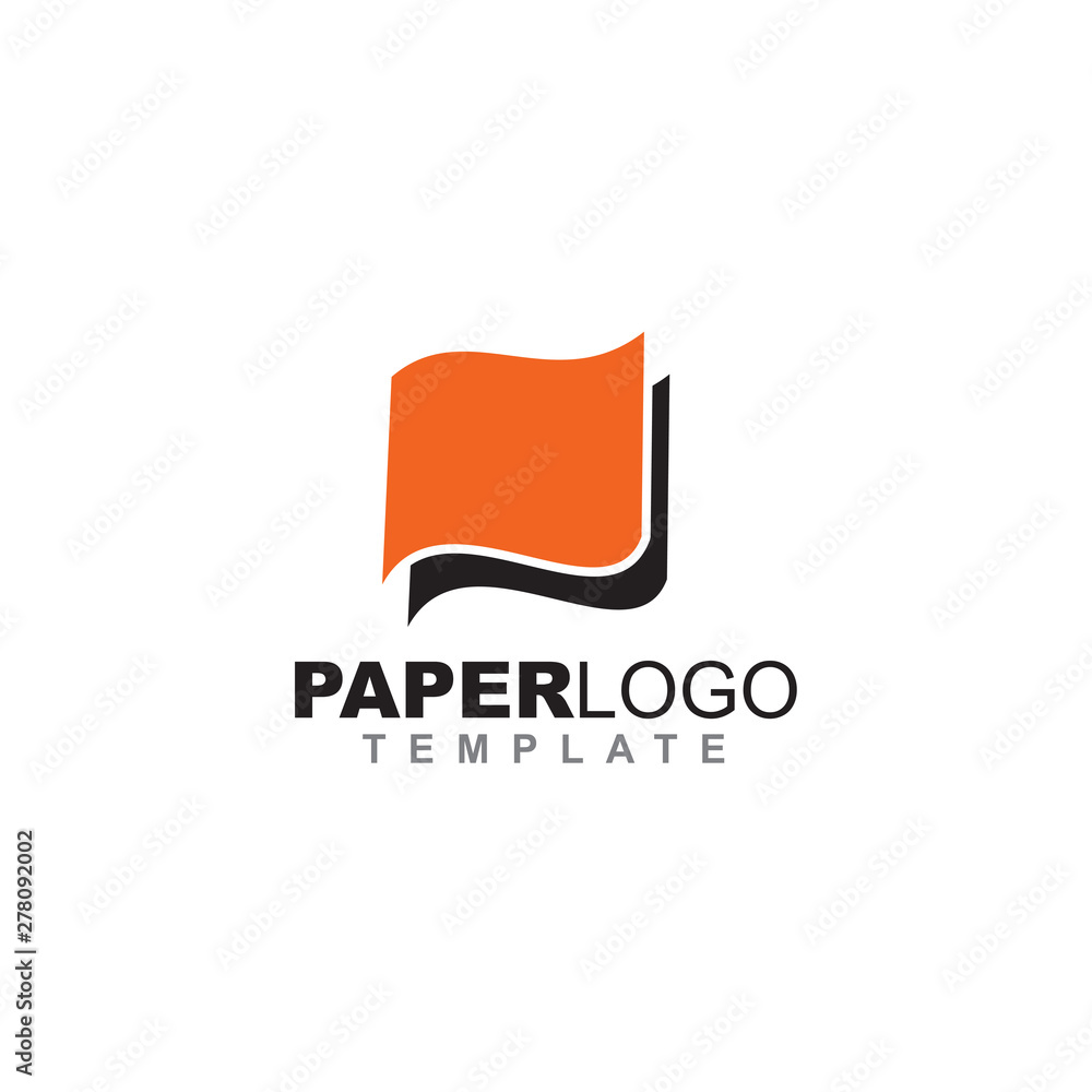 Paper logo design vector template Paper logo design vector template
