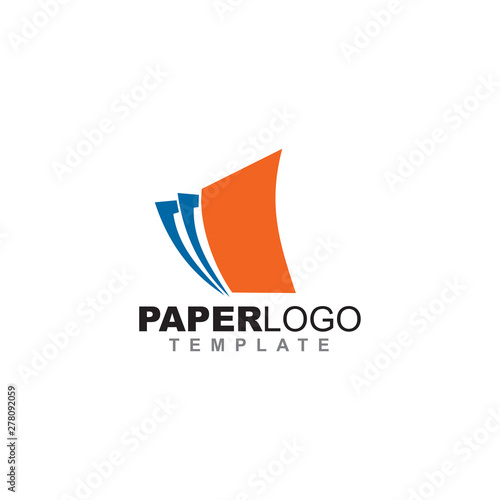 Paper logo design vector template