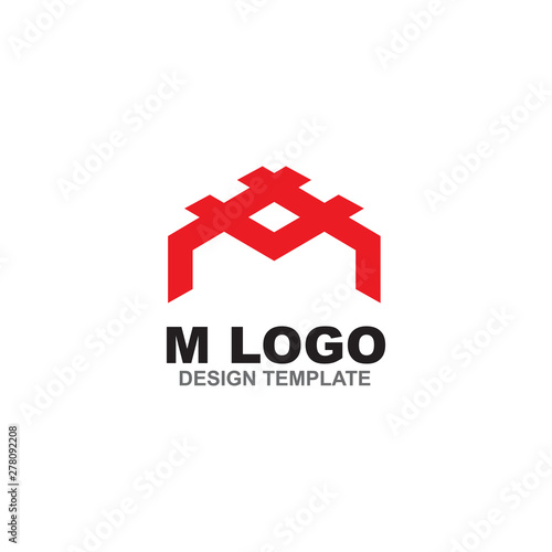 M letter logo design vector template