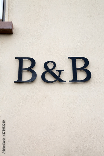 Bed and Breakfast B&B Sign