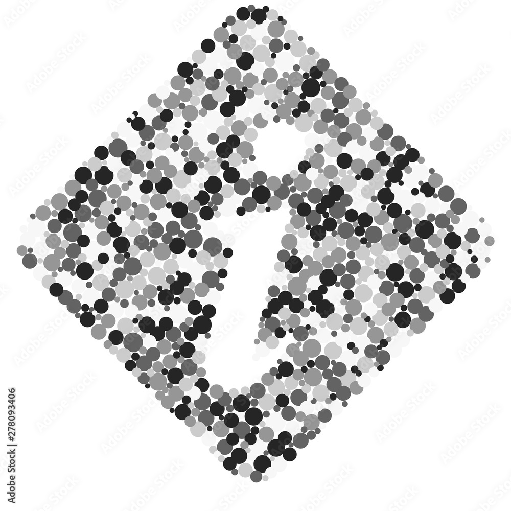 i letter color distributed circles dots illustration i letter color distributed circles dots illustration