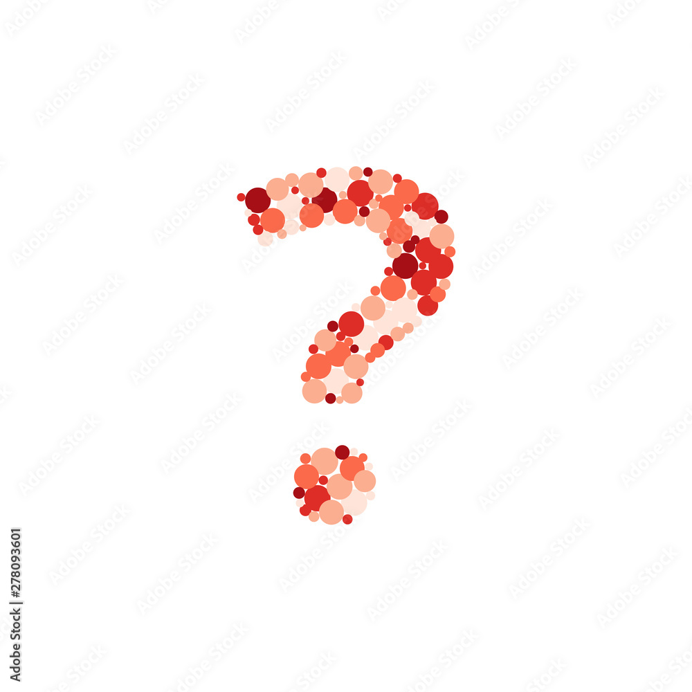 Question help sign color distributed circles dots illustration Question help sign color distributed circles dots illustration