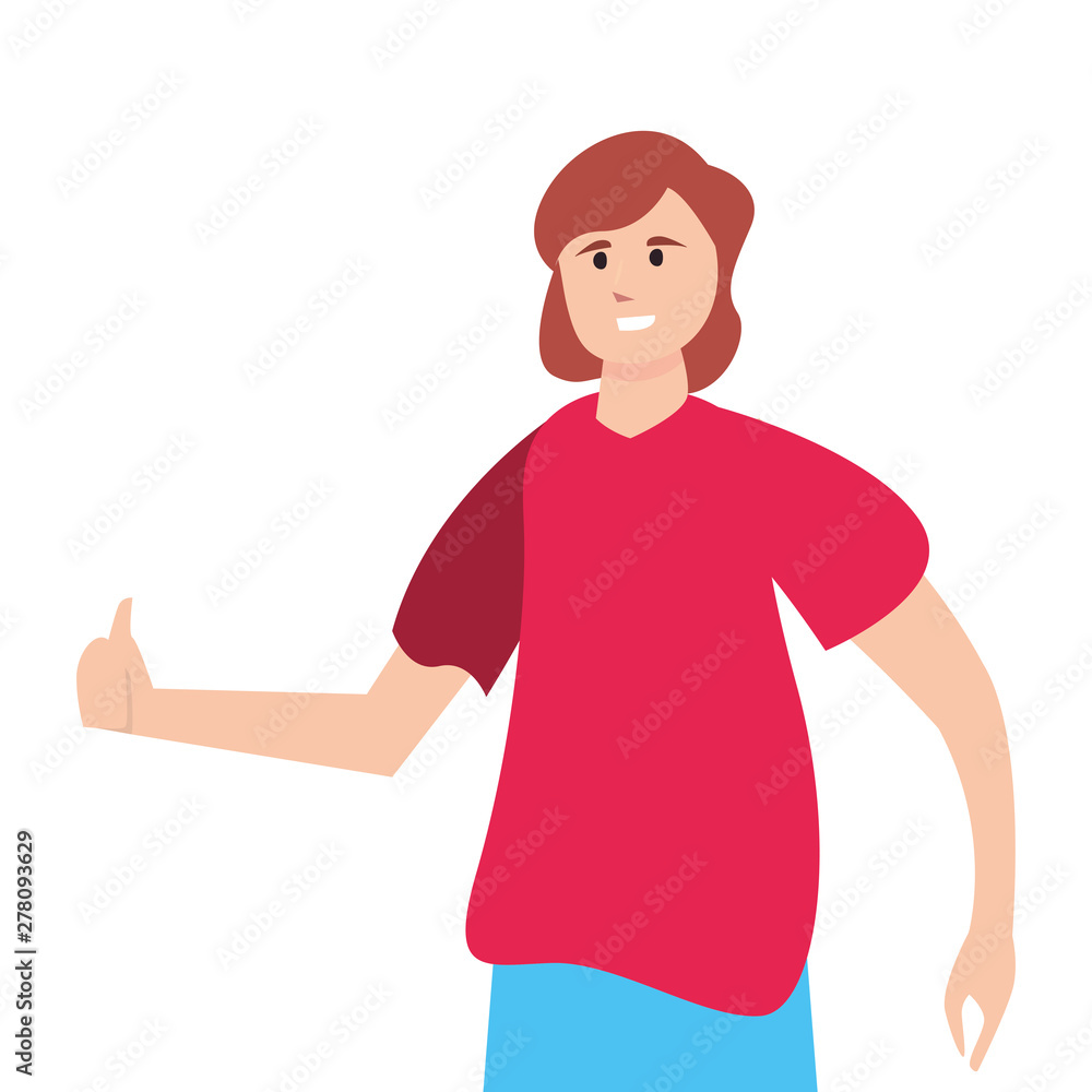 man happy young people on white background man happy young people on white background