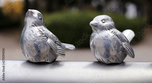 Aves de metal - Decoración japonesa (ID: 278094046)