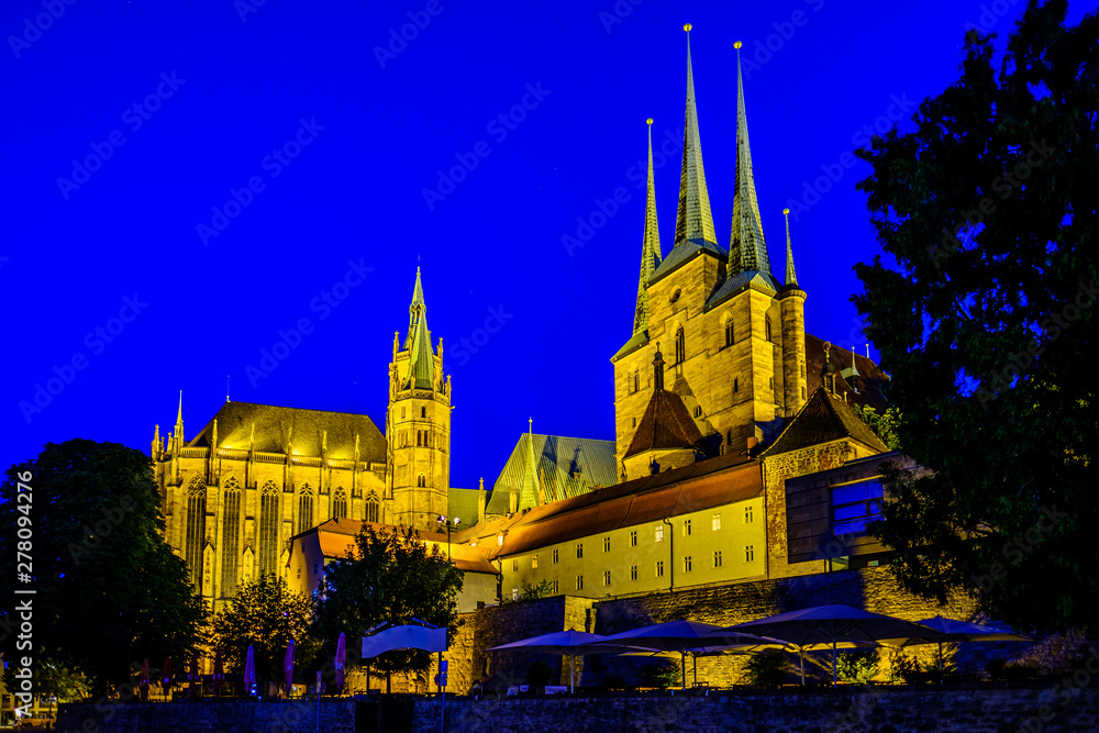 famous old cathedral in erfurt