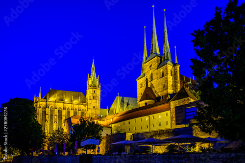 famous old cathedral in erfurt