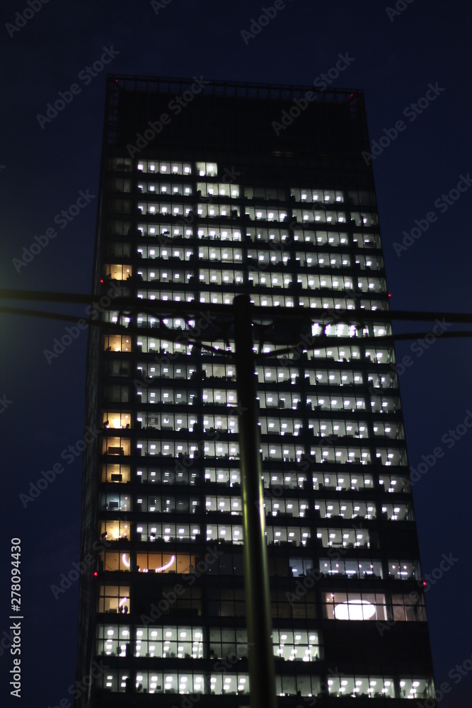 Fototapeta premium Immeuble de nuit à Tokyo