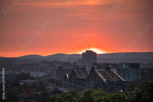 Sunset over the city of Ottawa 