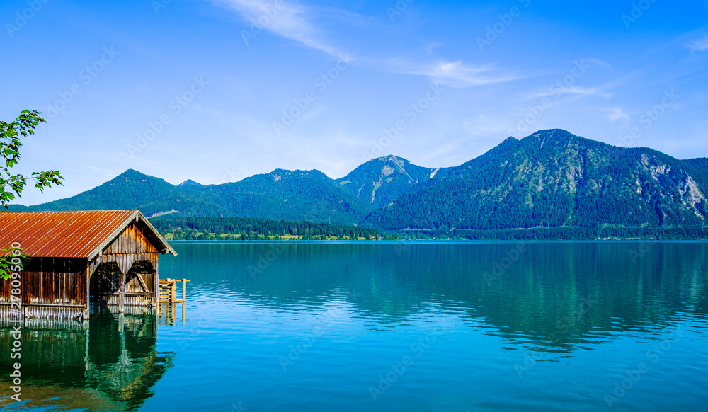 Naklejka premium walchensee lake in bavaria