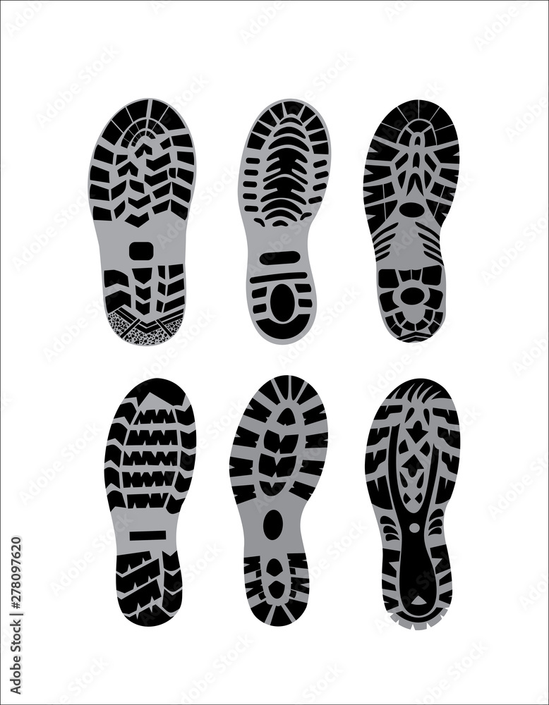 prints of shoes vector prints of shoes vector