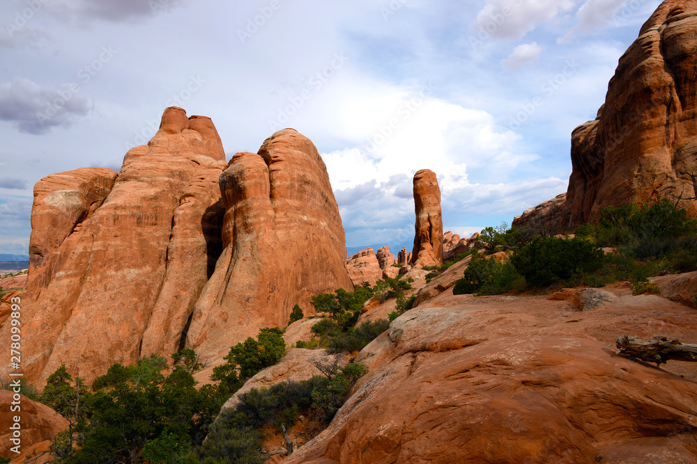 sandstone monolith in arches national park
