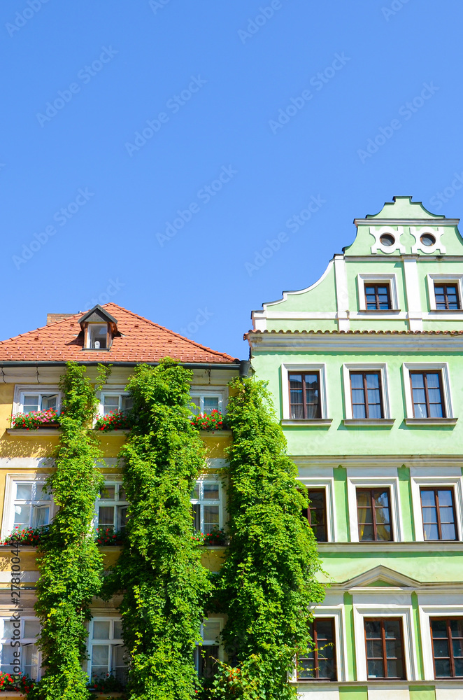Traditional old houses with colorful facades in the historical center of Prague, Czech Republic. Czech capital. Mala Strana, Lesser Town of Prague, Hradcany. Tourist destination. Czechia