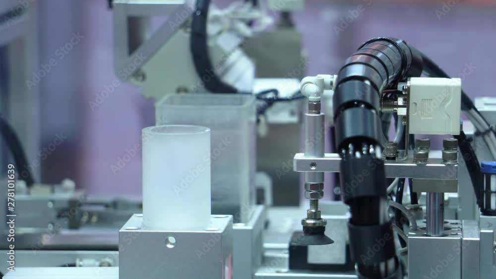 Close-up of the robots being used as part of the industry in the current account footage 4K Close-up of the robots being used as part of the industry in the current account footage 4K