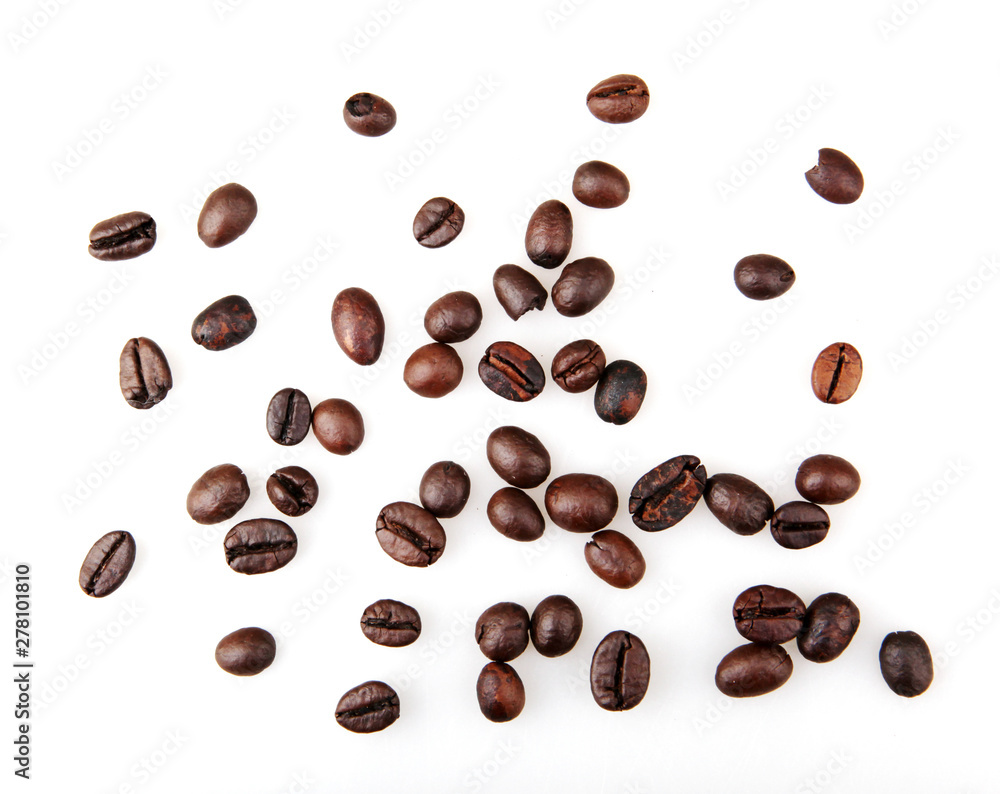 Coffee Beans Isolated On White Coffee Beans Isolated On White