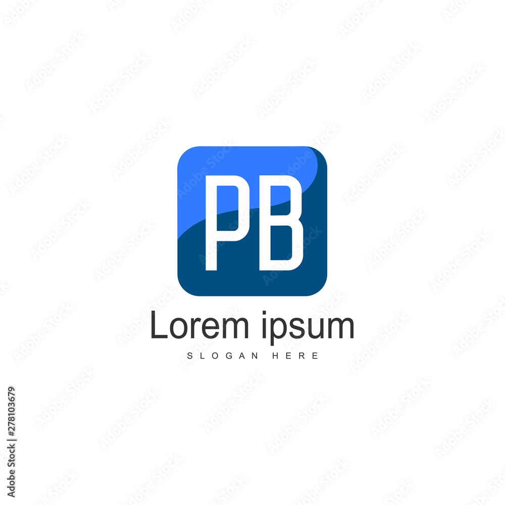 Initial PB logo template with modern frame. Minimalist PB letter logo vector illustration Initial PB logo template with modern frame. Minimalist PB letter logo vector illustration