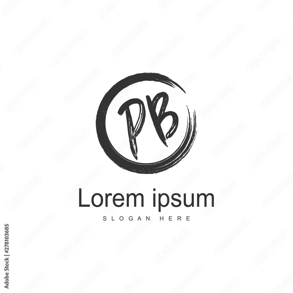 Initial PB logo template with modern frame. Minimalist PB letter logo vector illustration Initial PB logo template with modern frame. Minimalist PB letter logo vector illustration