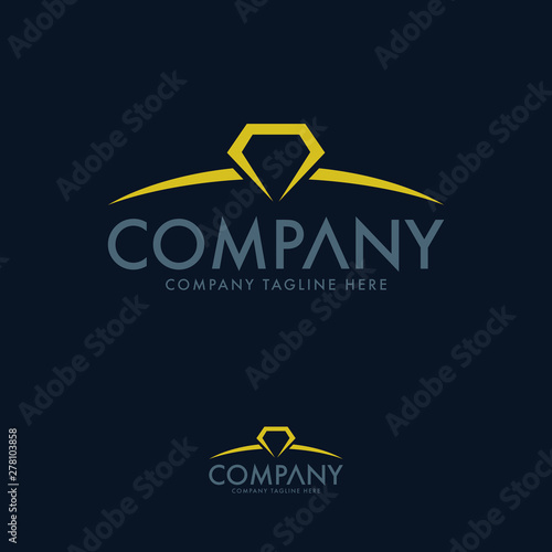 Diamond and jewellery logo design vector