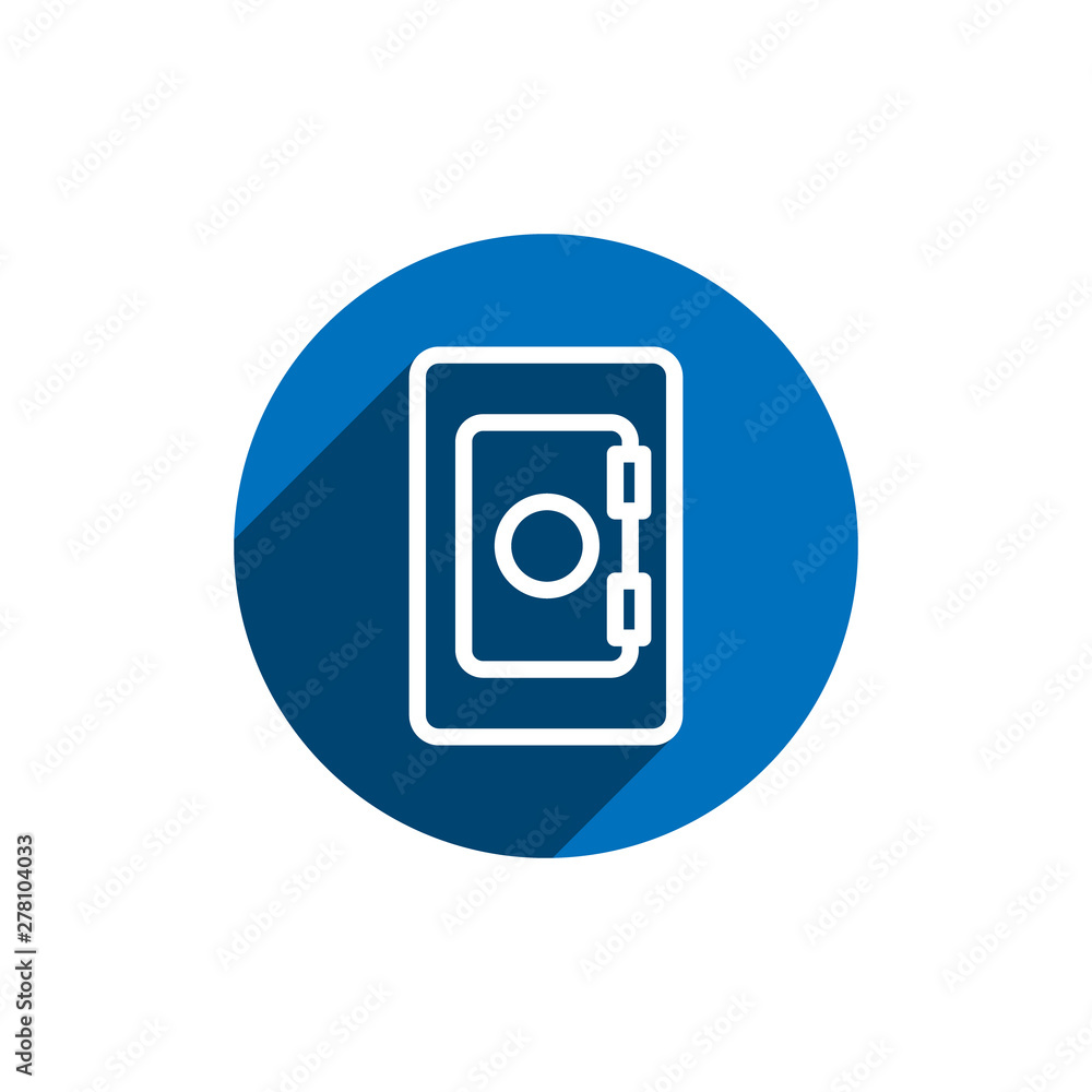 Safe icon in flat design. Deposit safe. Bank vault, money safe, simple safe illustrations. Business and finance concept. Safe icon in flat design. Deposit safe. Bank vault, money safe, simple safe illustrations. Business and finance concept.