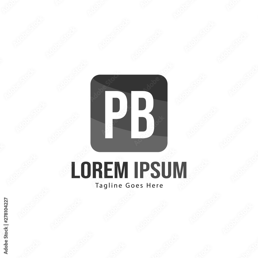 Initial PB logo template with modern frame. Minimalist PB letter logo vector illustration Initial PB logo template with modern frame. Minimalist PB letter logo vector illustration