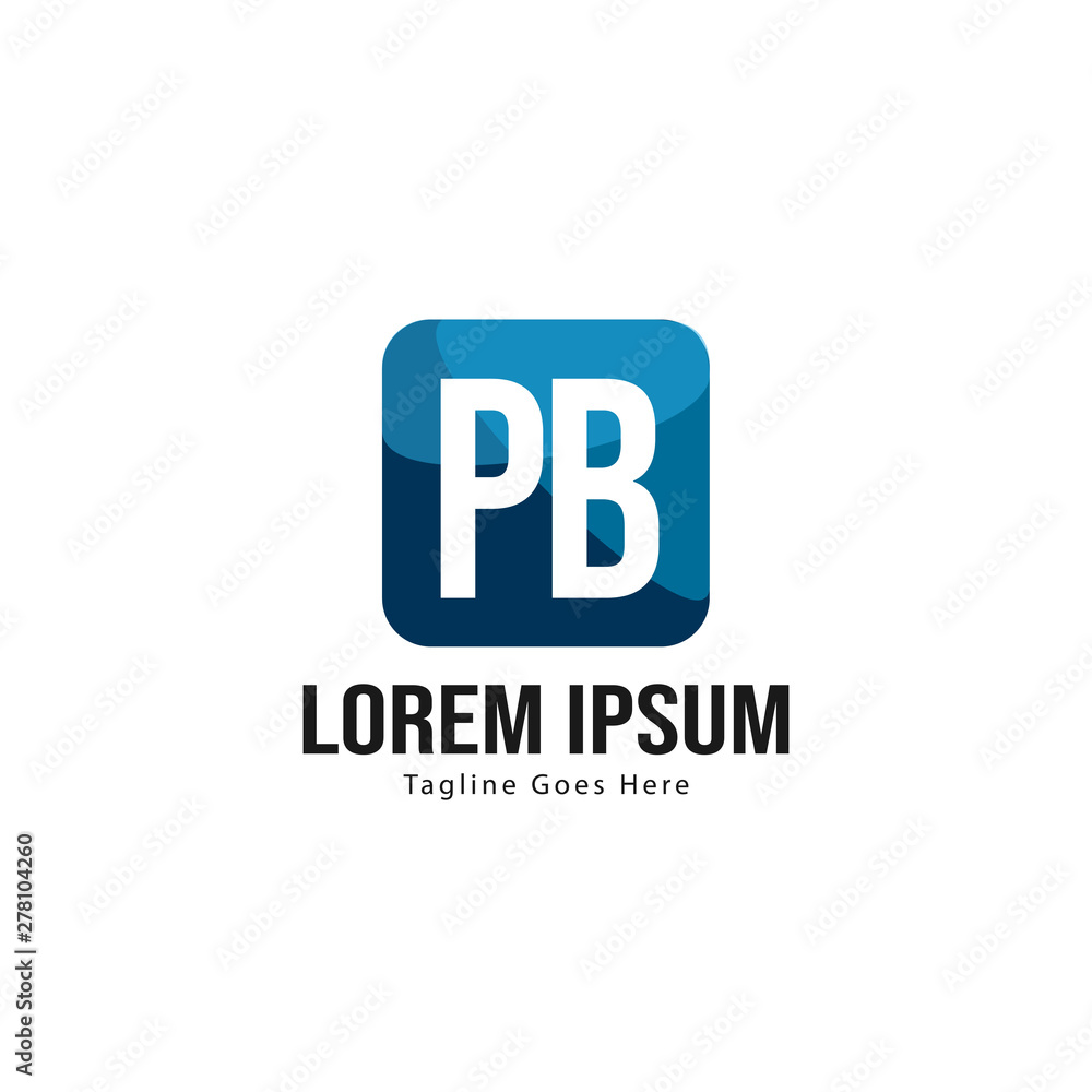 Initial PB logo template with modern frame. Minimalist PB letter logo vector illustration Initial PB logo template with modern frame. Minimalist PB letter logo vector illustration