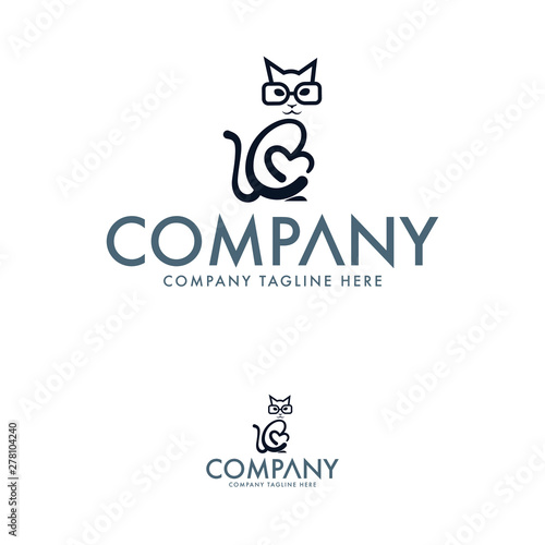 Creative Cat Logo Design Template