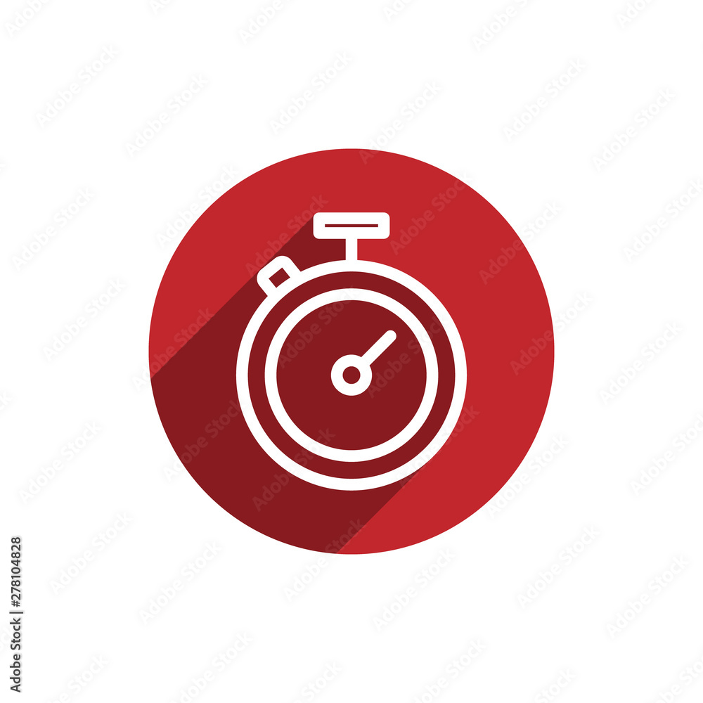 Stopwatch icon in flat design. Chronometr, timestamp, clock icon ...
