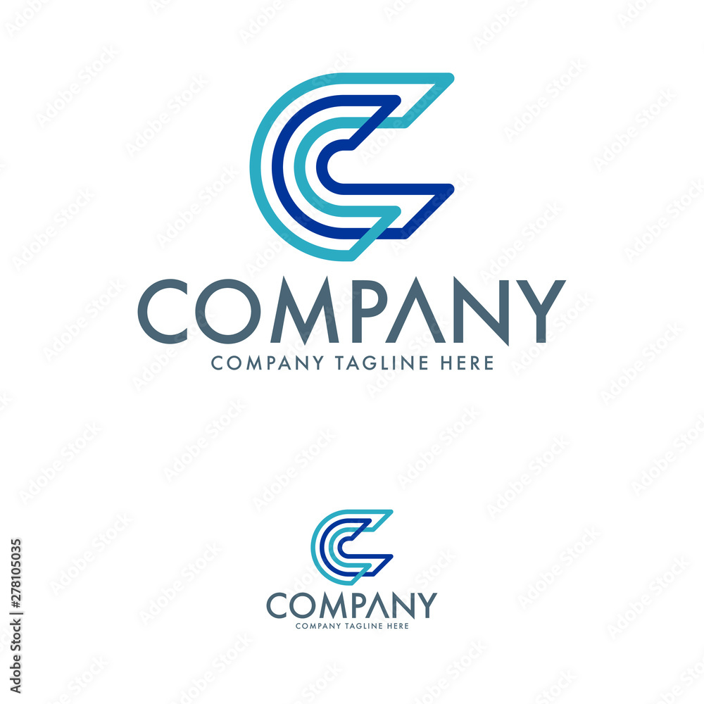 Fototapeta premium Line C Logo Design Template Vector