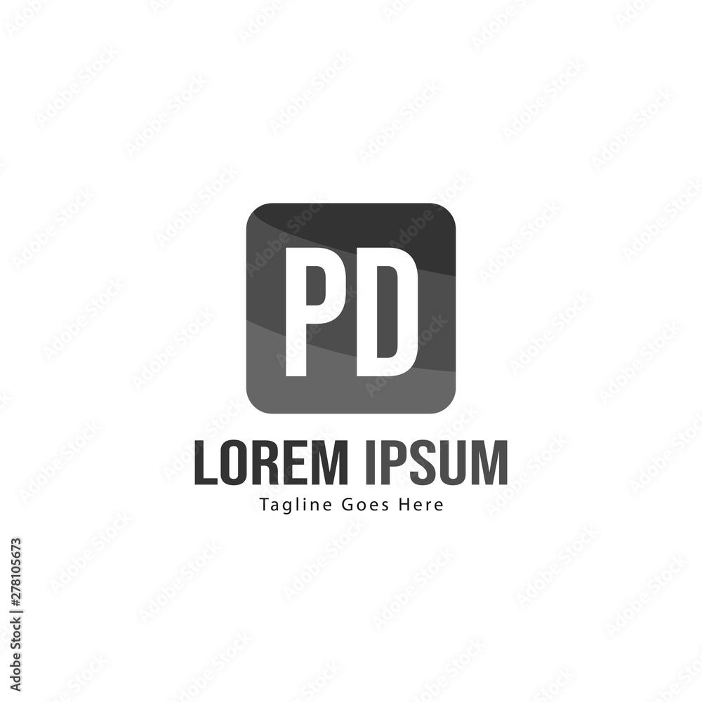 Initial PD logo template with modern frame. Minimalist PD letter logo vector illustration Initial PD logo template with modern frame. Minimalist PD letter logo vector illustration