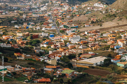 Beautiful view on the village of Las Mercedes in the mountainous park Anaga in Tenerife in the Canaries © Andrei