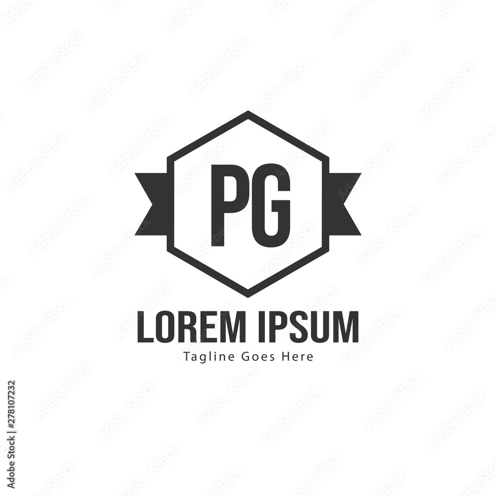 Initial PG logo template with modern frame. Minimalist PG letter logo vector illustration Initial PG logo template with modern frame. Minimalist PG letter logo vector illustration