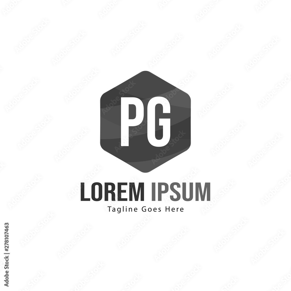 Initial PG logo template with modern frame. Minimalist PG letter logo vector illustration Initial PG logo template with modern frame. Minimalist PG letter logo vector illustration