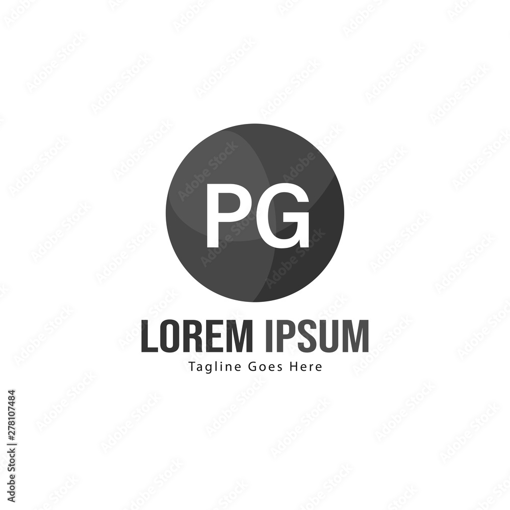 Initial PG logo template with modern frame. Minimalist PG letter logo vector illustration Initial PG logo template with modern frame. Minimalist PG letter logo vector illustration