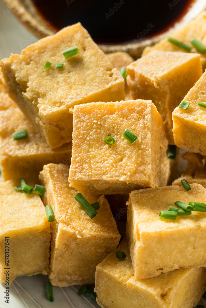 Homemade Asian Fried Tofu Cubes Homemade Asian Fried Tofu Cubes