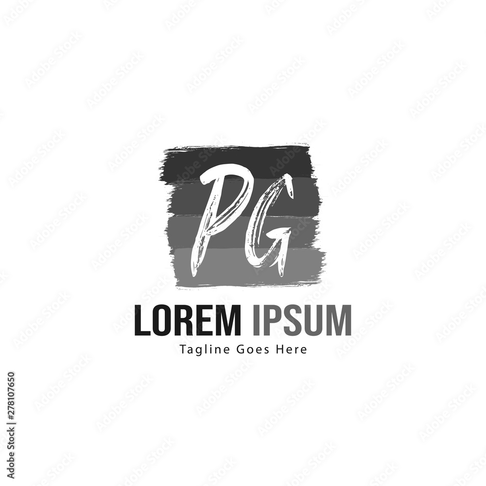 Initial PG logo template with modern frame. Minimalist PG letter logo vector illustration Initial PG logo template with modern frame. Minimalist PG letter logo vector illustration