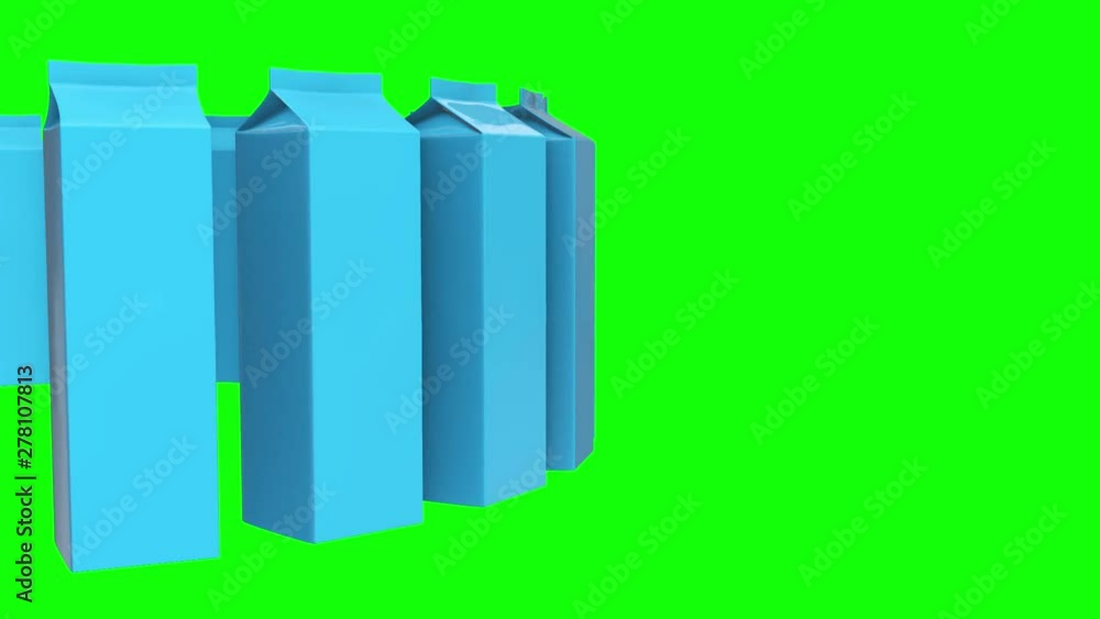 Milk or juice box. Retail package mockup. 3d render video available in 4k FullHD and HD render footage Milk or juice box. Retail package mockup. 3d render video available in 4k FullHD and HD render footage