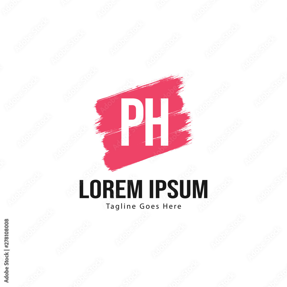 Initial PH logo template with modern frame. Minimalist PH letter logo vector illustration Initial PH logo template with modern frame. Minimalist PH letter logo vector illustration