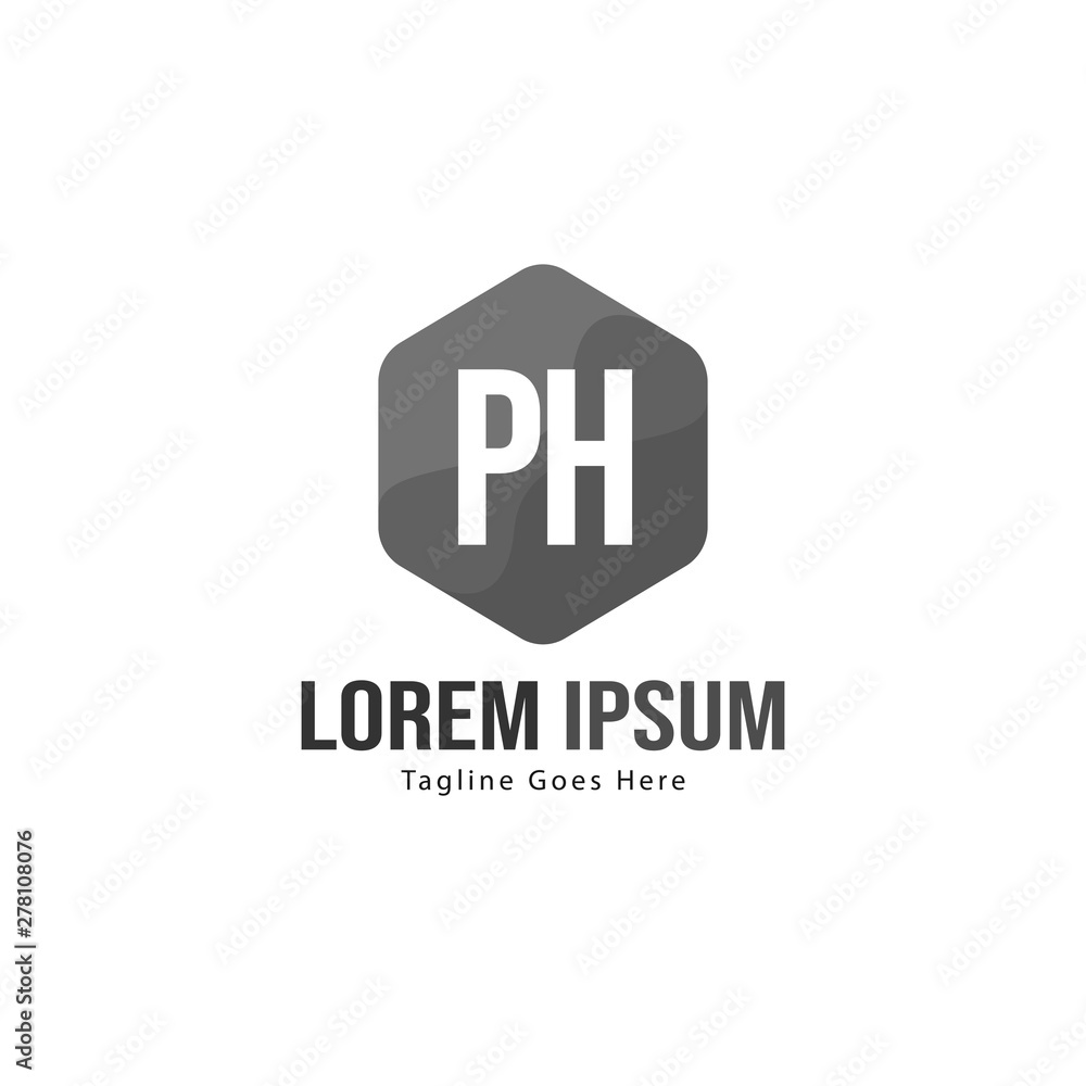 Initial PH logo template with modern frame. Minimalist PH letter logo vector illustration Initial PH logo template with modern frame. Minimalist PH letter logo vector illustration